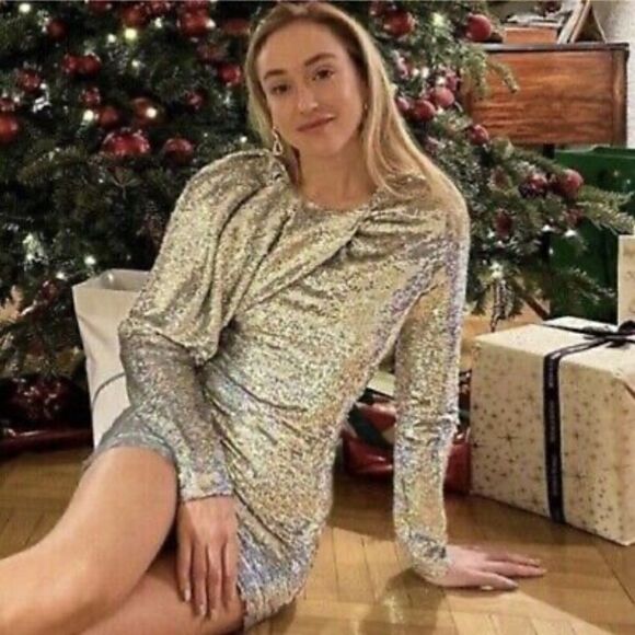 ZARA SHORT SEQUIN DRESS - Picture 14 of 16